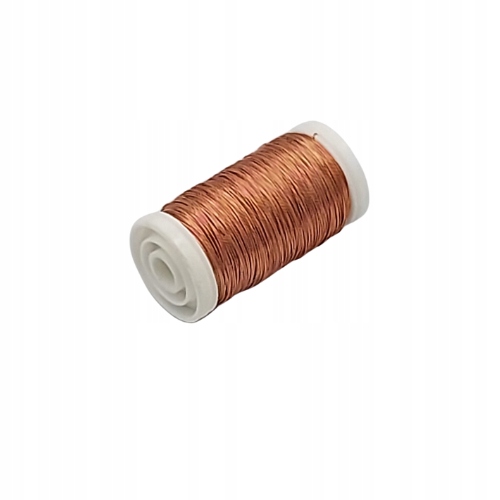 FLO-DRUT Gładki Miedziowany 0.35mm x 100g
