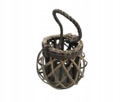 HT2760 Lampion Dekoracyjny Szary 17,5cm