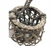 HT2760 Lampion Dekoracyjny Szary 17,5cm