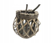 HT2760 Lampion Dekoracyjny Szary 17,5cm