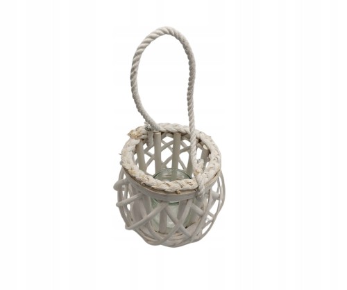 HT2760 Lampion Dekoracyjny Biały 17,5cm