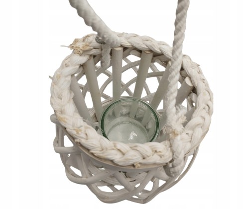 HT2760 Lampion Dekoracyjny Biały 17,5cm