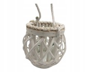 HT2760 Lampion Dekoracyjny Biały 17,5cm