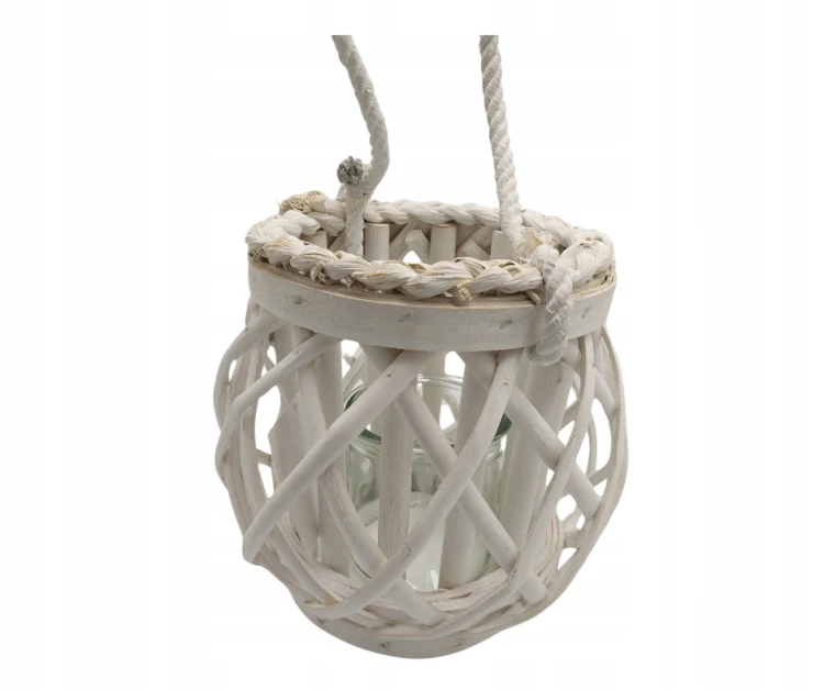 HT2760 Lampion Dekoracyjny Biały 17,5cm