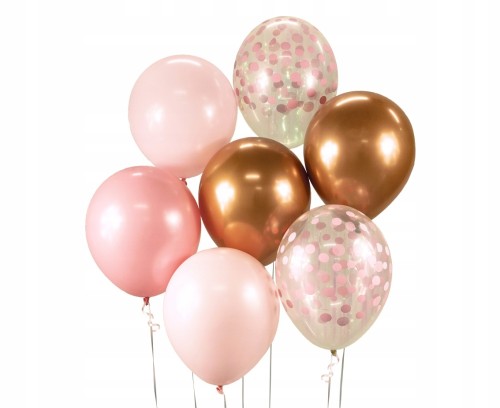BB-RMD7 Balony Różowo Miedziane Paczka 7szt. 12`