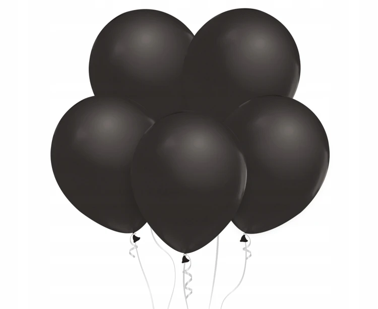 CB-1MCZ Balony Metalik Czarne Paczka 10szt.. 12`