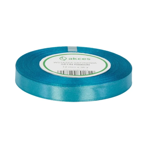 WSTĄŻKA ATŁASOWA 12MM-32M FS02-95 NIEBIESKA WODA