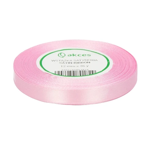 Wstążka Atłasowa 12MM-32M FS02-18 Różowa