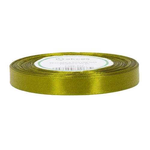 WSTĄŻKA ATŁASOWA 12MM-32M FS02-143 ZIELONA OLIWKA