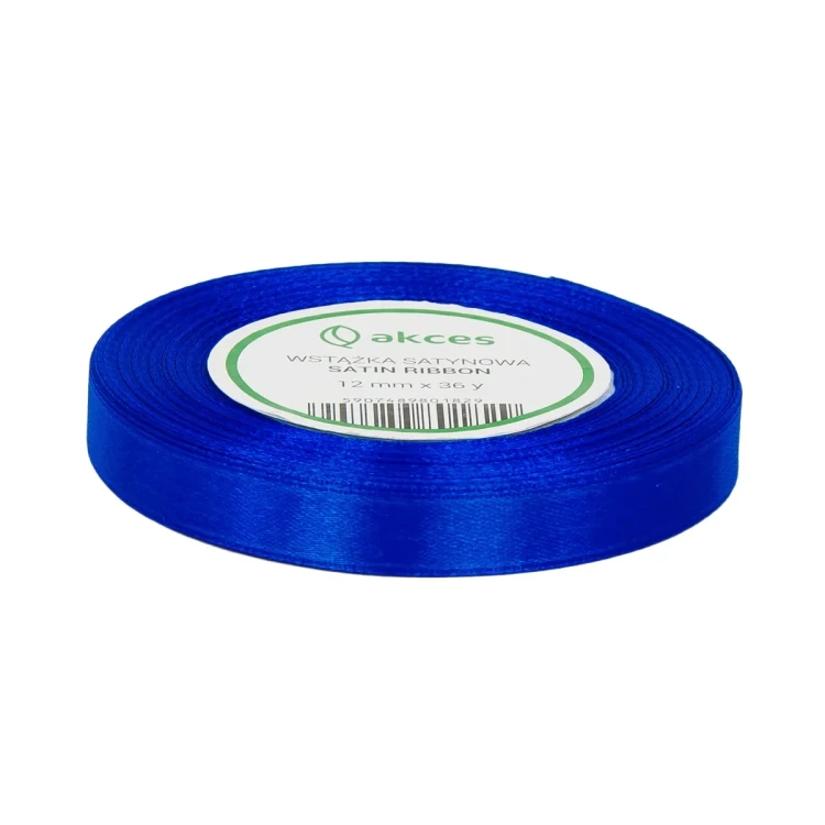 WSTĄŻKA ATŁASOWA 12MM-32M FS02-09 NIEBIESKI