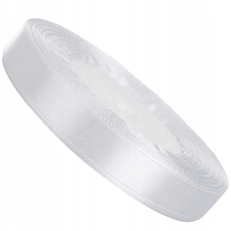 WSTĄŻKA ATŁASOWA 12MM-32M FS02-01 BIAŁY