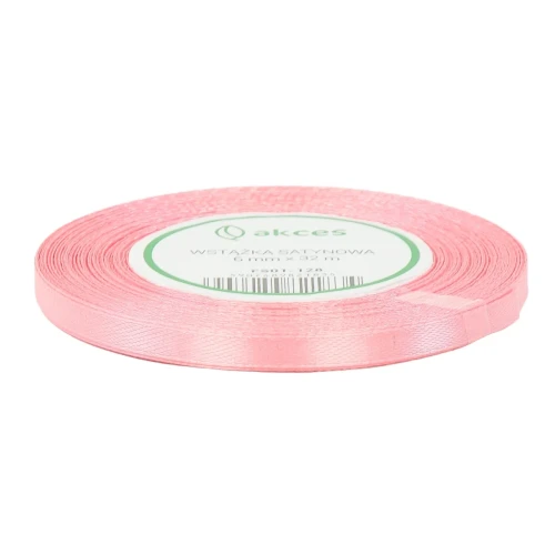 Wstążka Atłasowa 6mm-36y FS01-128 Koralowa