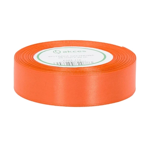 WSTĄŻKA ATŁASOWA 25MM-32M FS04-116 INTENSYWNA BRZOSKWINIA