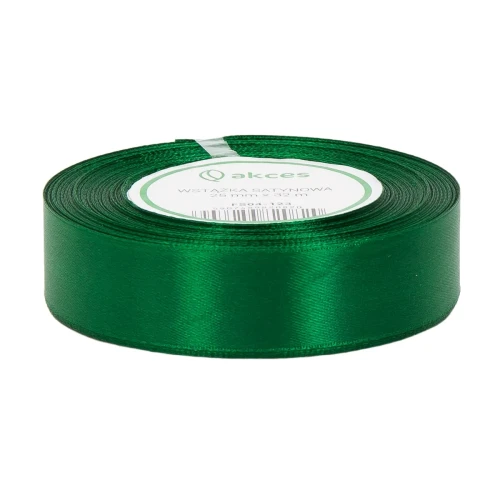 WSTĄŻKA ATŁASOWA 25MM-32M FS04-123 BUTELKOWA ZIELEŃ