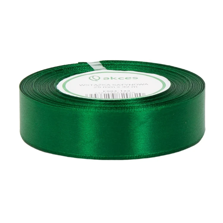 WSTĄŻKA ATŁASOWA 25MM-32M FS04-123 BUTELKOWA ZIELEŃ
