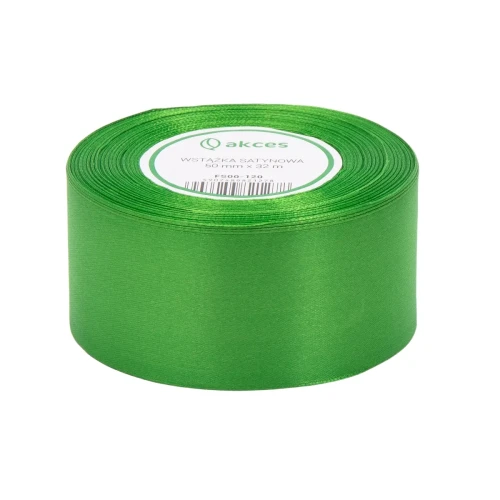 WSTĄŻKA ATŁASOWA 50MM-32M FS00-120 ZIELONA TRAWA