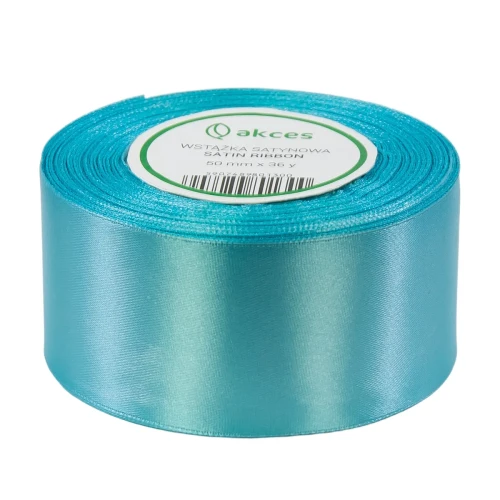 WSTĄŻKA ATŁASOWA 50MM-32M FS00-95 WATER BLUE