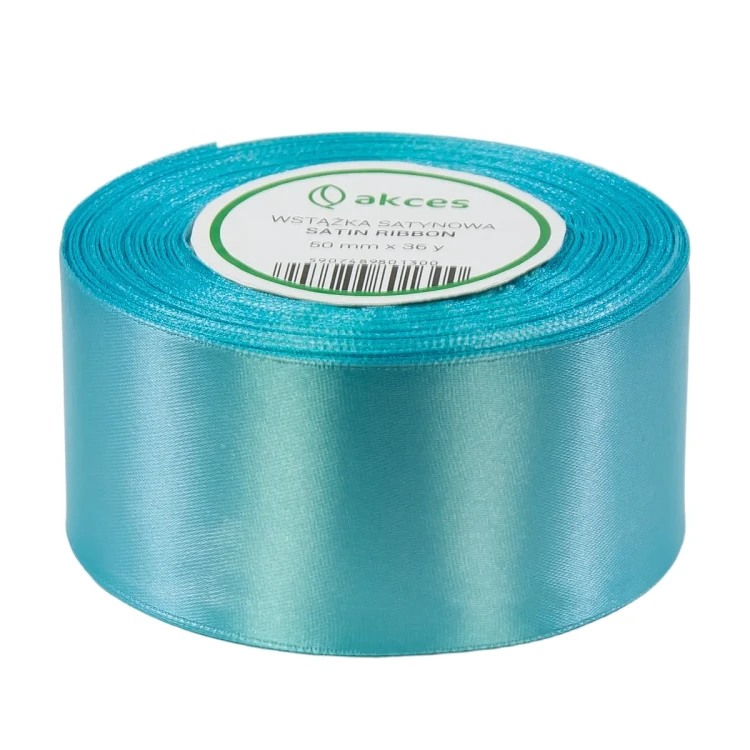 WSTĄŻKA ATŁASOWA 50MM-32M FS00-95 WATER BLUE