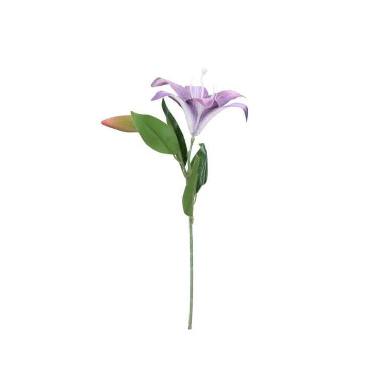 CV37604-8 Gałązka Lilia Gumowa 50CM Fiolet