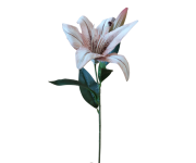 CV37604-3 Gałązka Lilia Gumowa 50CM Różowa z białym