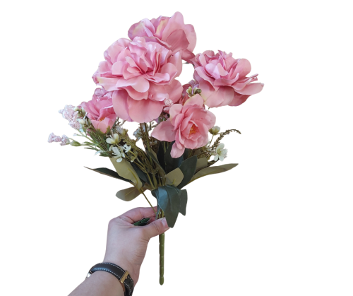 CV28485 Bukiet Peonia z dodatkiem 42cm Różowa