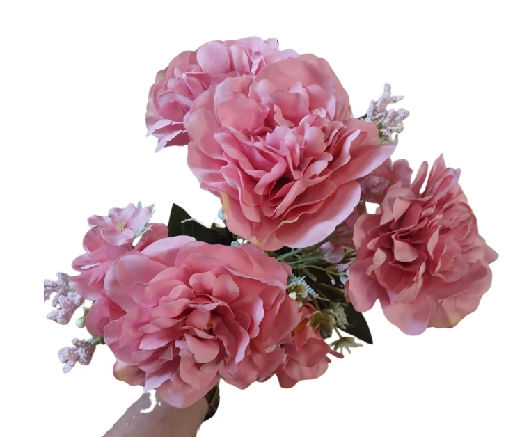 CV28485 Bukiet Peonia z dodatkiem 42cm Różowa