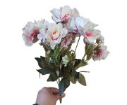 CV28485 Bukiet Peonia z dodatkiem 42cm Kremowo Różowa