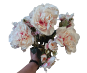 CV28485 Bukiet Peonia z dodatkiem 42cm Kremowo Różowa