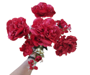 CV28485 Bukiet Peonia z dodatkiem 42cm Czerwona