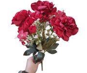CV28485 Bukiet Peonia z dodatkiem 42cm Czerwona